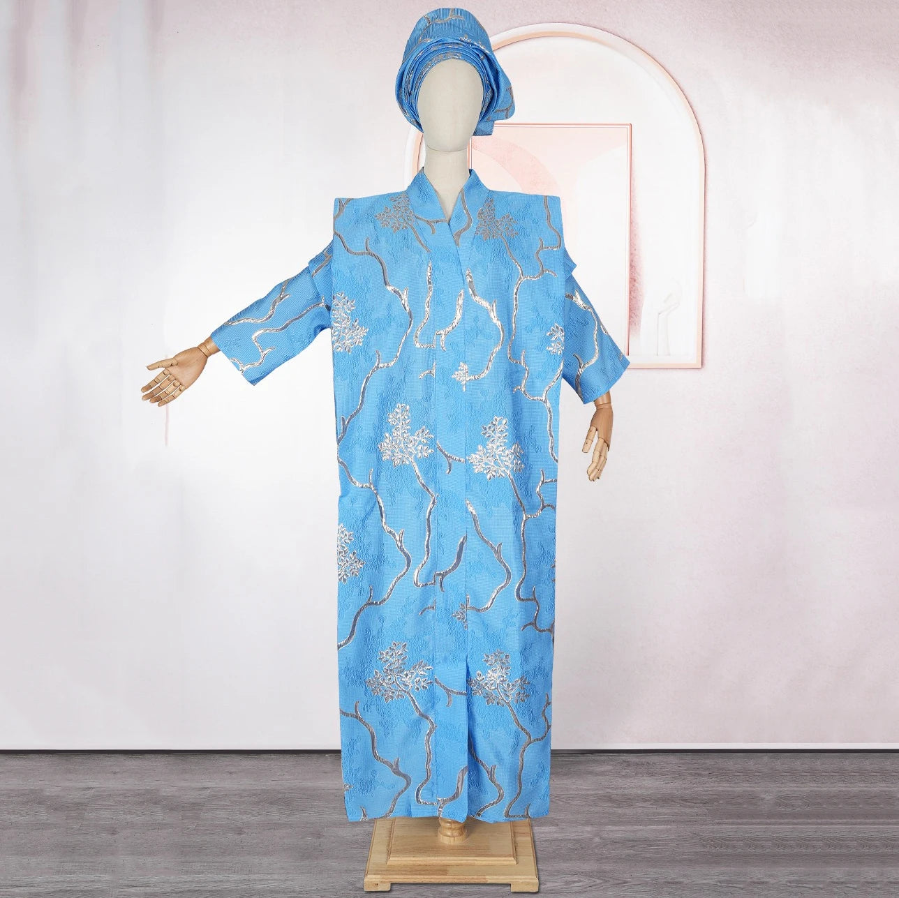 Elegant Dashiki Ankara MooMoo for Women | v Neck Large Size Traditional Femminine Kaftan| Maxi Long Dress  Cloth